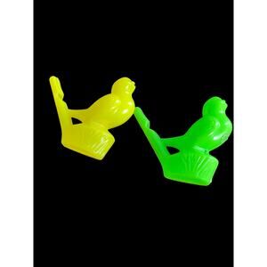 Vintage Bird Whistle Water Warblers Toy Hard Plastic 5 & Dime Lot of 2 Hong Kong